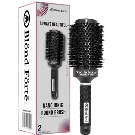 Pro Nano Thermal Ceramic Ionic Round Barrel Brush With Boar Bristle 21 Inch 43 Cm Walmart