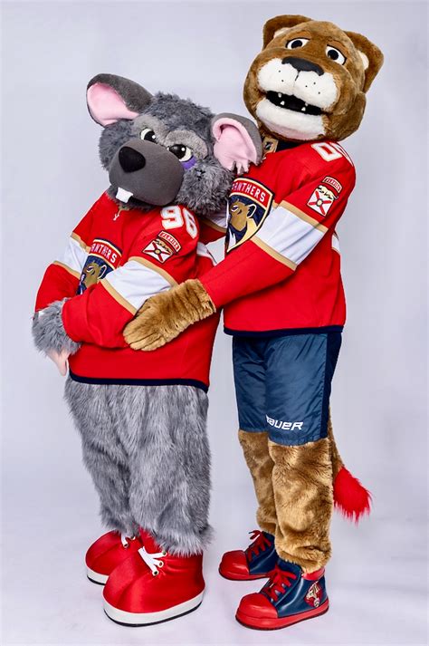 Nhl Mascots Viktor E Ratt And Stanley C Panther Of Florida Panthers