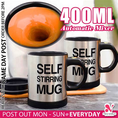 Electric Self Stirring Mug Coffee Tea Milk Stainless