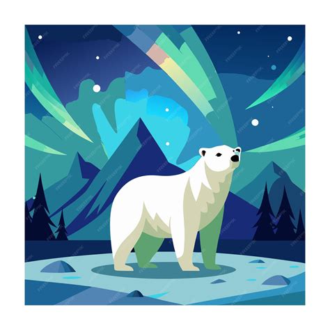 Premium Vector | Polar bear animals vector on white background