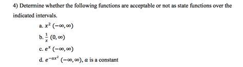 Solved Determine Whether The Following Functions Are