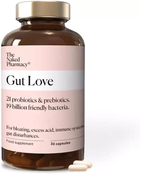 THE NAKED PHARMACY Gut Love Probiotic Prebiotic Bloating IBS Relief Capsules PicClick UK