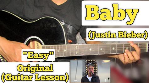 Baby Justin Bieber Guitar Lesson Easy Chords Acoustic Youtube