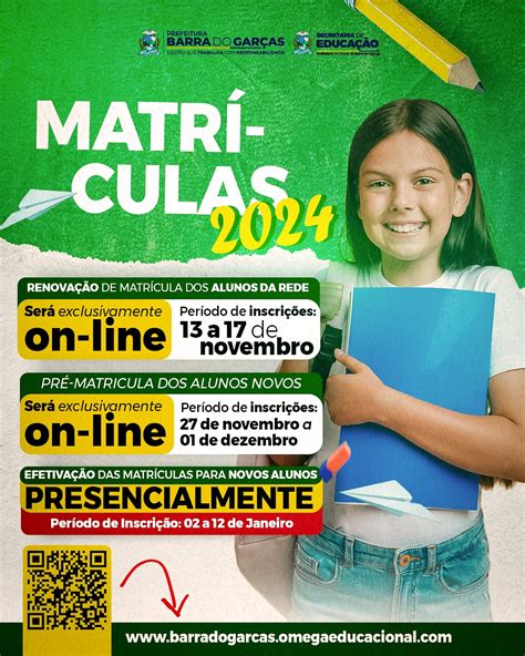 Secretaria Municipal De Educação Divulga Calendário De Matrículas E