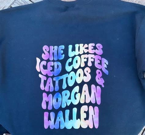 Iced Coffee Tattoos & Morgan Wallen Crewneck - Etsy