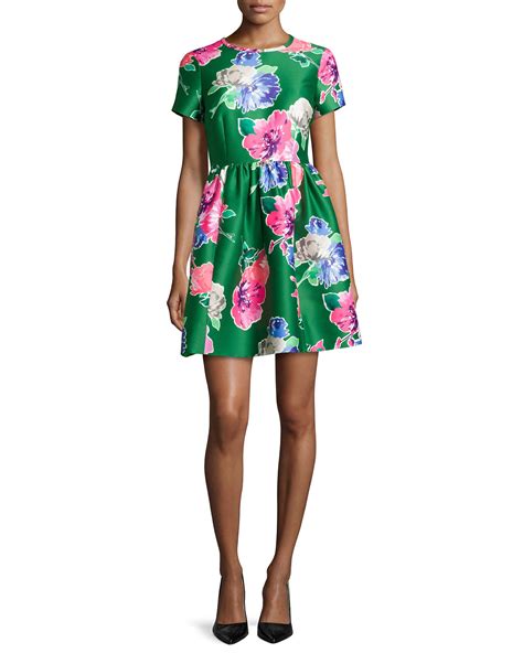 Kate Spade New York Stelli Floral Print Dress In Green Lyst