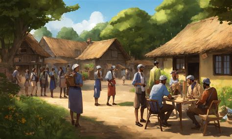 Lexica - Very high detailed 2d illustration of group of people in the