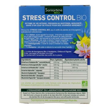 Santarome Stress Control Bio Extrait De Safran