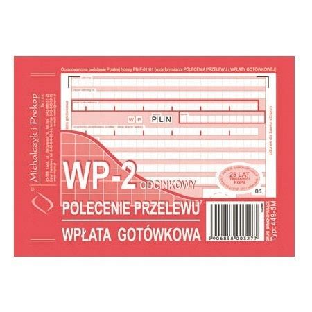 Druk Polecenie Przelewu Wp Ata Got Wkowa Wp Fvat Samokopiuj Cy