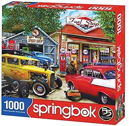 Springboks 1000 Piece Jigsaw Puzzle Hot Rod Cafe Made In USA