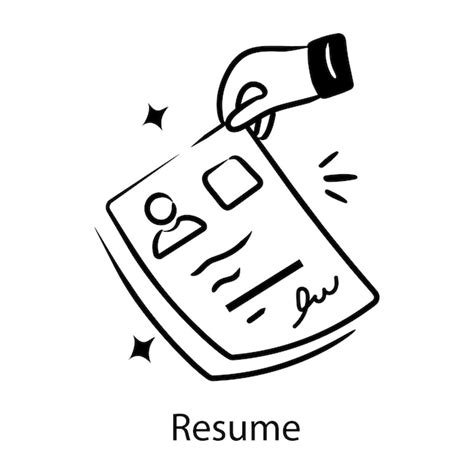 Premium Vector Get Your Hands On Resume Doodle Icon