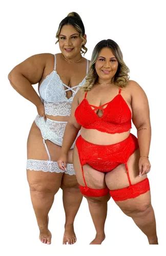 Kit Lingerie Plus Size Sexy Nara Parcelamento Sem Juros