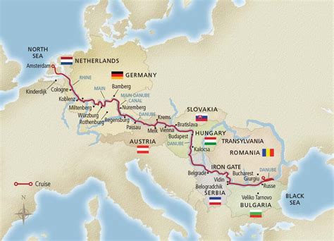 Viking Cruise Danube River Map