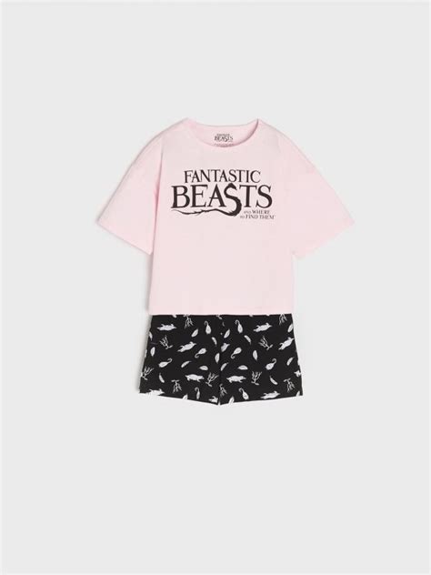 Fantastic Beasts And Where To Find Them Pyjama Set Color Pastel Pink