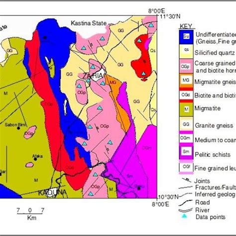 Map of Study Location (Samaru Campus A.B.U. Zaria) showing Profiles ...