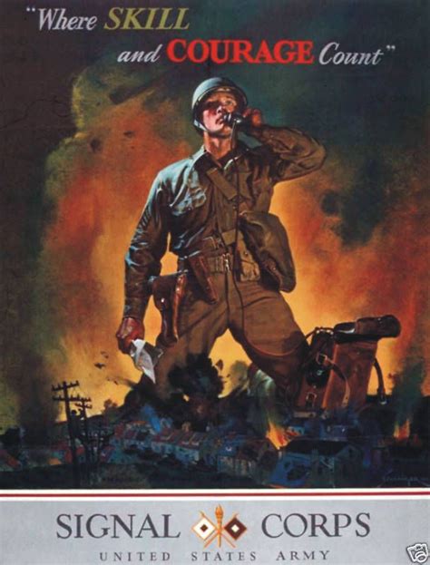 Skill And Courage Us Army C 1942 1945 Army Poster Wwii Propaganda