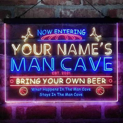 Advpro Personalized Basketball Sports Man Cave Tri Color Led Neon Sign