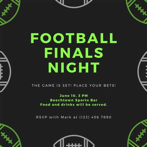 Free And Customizable Football Invitation Templates Canva