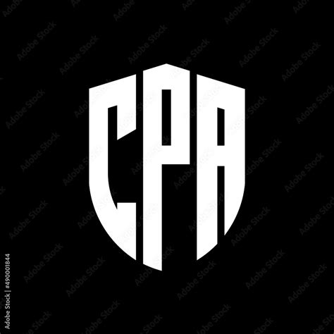 Cpa Letter Logo Design Cpa Modern Letter Logo With Black Background