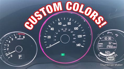 Honda Hr V Color Hack How To Change The Speedometer Display Ring