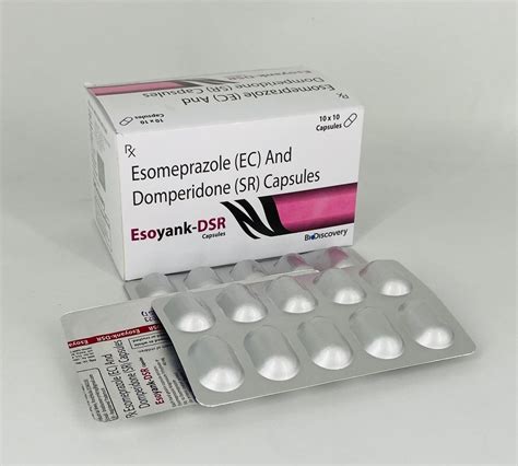 Esoyank DSR Esomeprazole EC And Domperidone SR Capsules 10 X 10