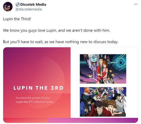 Discotek announce Summer 2023 live-stream! (Update) — Lupin Central