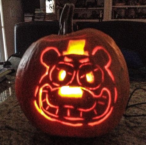 Freddy Fazbear Pumpkin Carving By Kriztian Draws On Deviantart