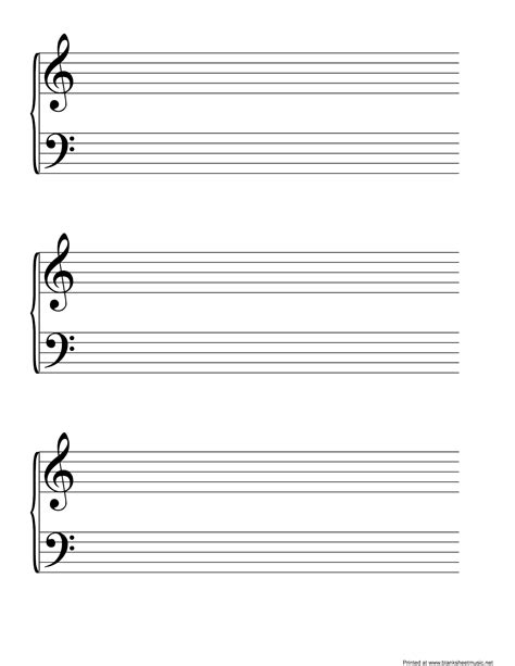 Blank Printable Sheet Music