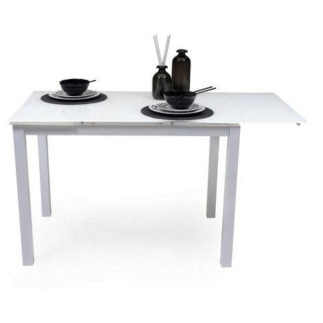 Conjunto De Mesa De Cocina Extensible Con 4 Sillas PARIS WHITE