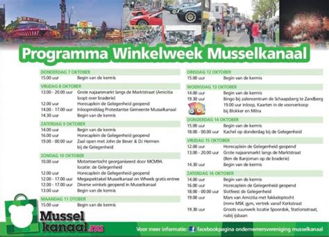 Winkelweek Musselkanaal Morgen Van Start Westerwolde Actueel