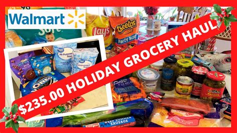 Huge Walmart Holiday Grocery Haul Christmas Food Planning Walmart