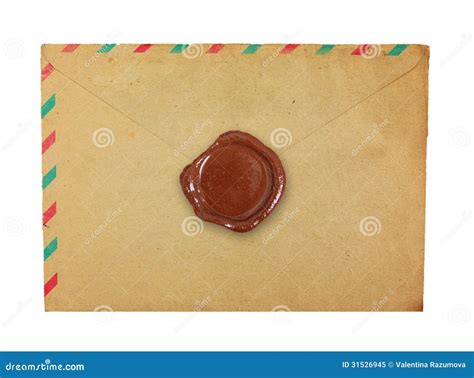 Old Envelope With Wax Seal Stock Image Image Of Letter Stamp 31526945