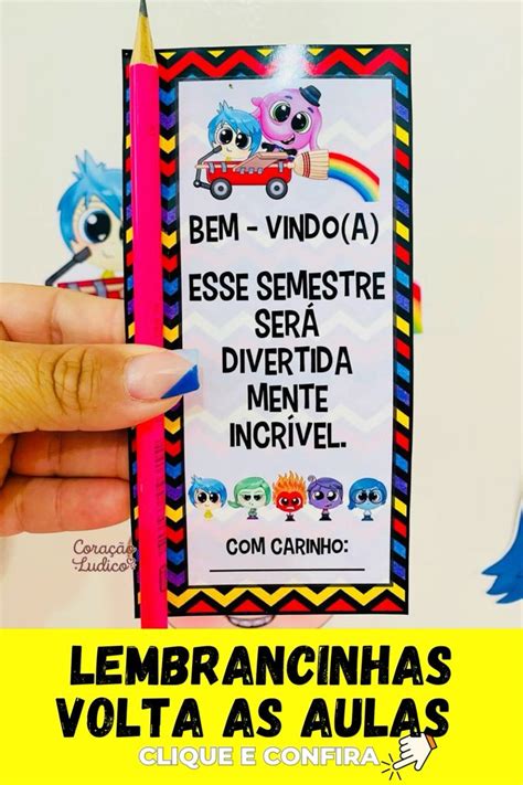 Lembrancinhas Volta S Aulas Tema Divertidamente Educa O Infantil E