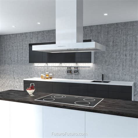 Futuro Futuro 36 Inch Minimal White Island Range Hood Futuro Futuro