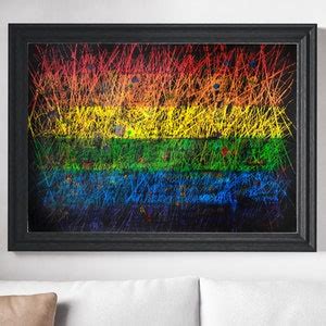 Gay Pride Flag Rainbow Flag Lgbt Distressed Flag Wall Art Hand Painted Flag Wall Decor