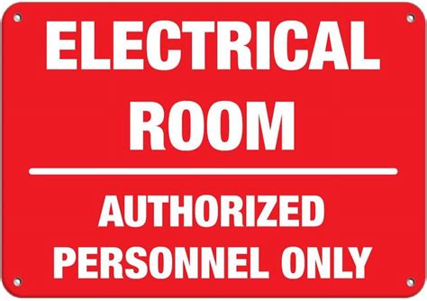 Electrical Room Authorized Personnel Hazard Labels Vinyl Sticker Decal