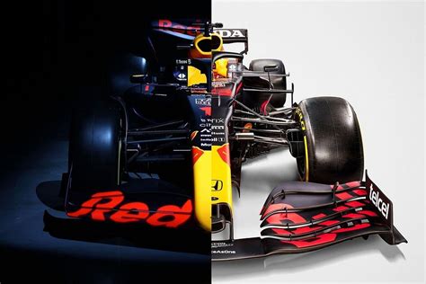 Comparación visual el Red Bull RB18 de 2022 vs el de 2021