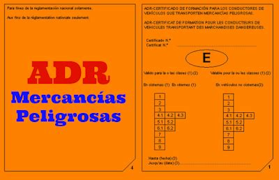 Mercancias Peligrosas Adr Formaci N Intensiva