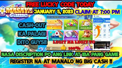 MASAYA GAME FREE LUCKY CODE TODAY JANUARY 5 2023 CLAIM AT EXACTLY 7