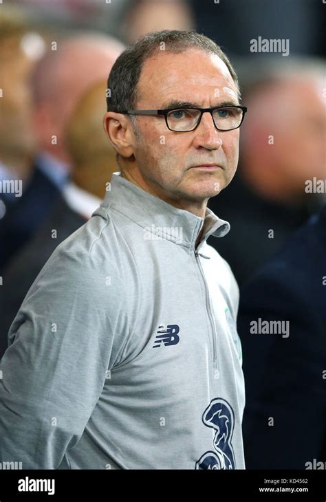 Republic of Ireland manager Martin O'Neill looks on during the 2018 ...