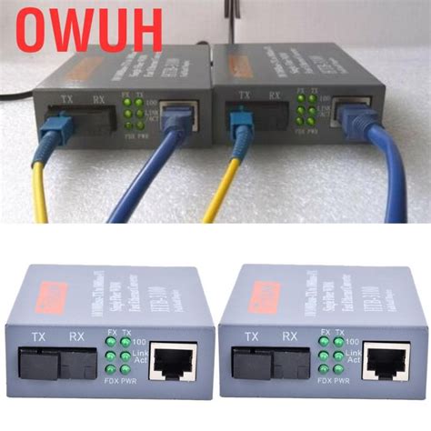 Owuh เครื่องแปลงอีเธอร์เน็ตไฟเบอร์ออปติกรับส่งสัญญาณ Us Plug 110240v Owuhddnh1th Thaipick