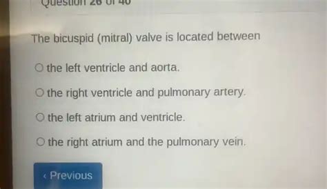 the bicuspid (mitral) valve is located between the