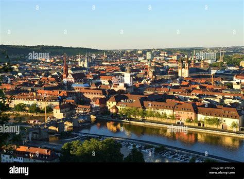 Germany Bavaria Upper Franconia Region Wurzburg View From The