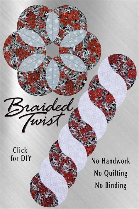 Braided Twist Runner And Skirt Christmas Table Runner Pattern Christmas Quilting Projects