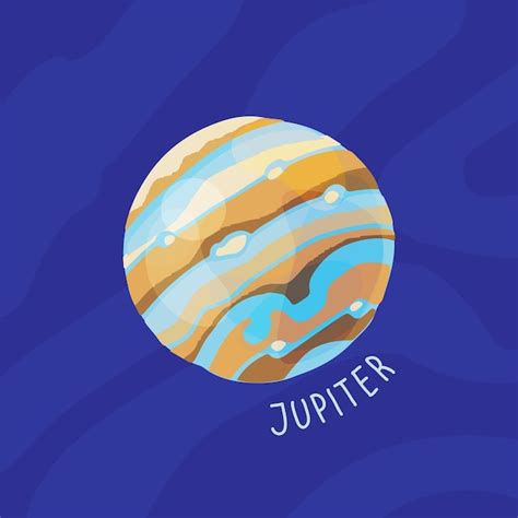 Premium Vector Planet Of Solar System Cartoon Jupiter Vector Illustration