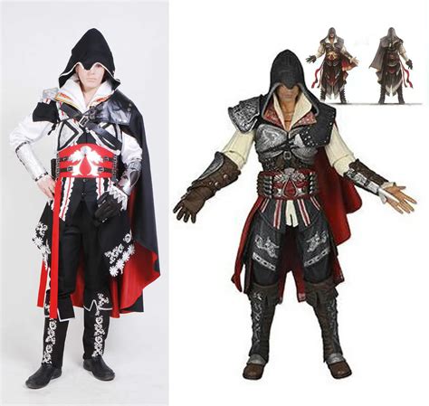 Assassins Creed 2 Ii Ezio Cosplay Costume Black Outfit On Aliexpress