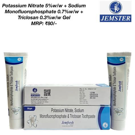 Medicated Potassium Nitrate Sodium Monofluorophosphate Toothpaste