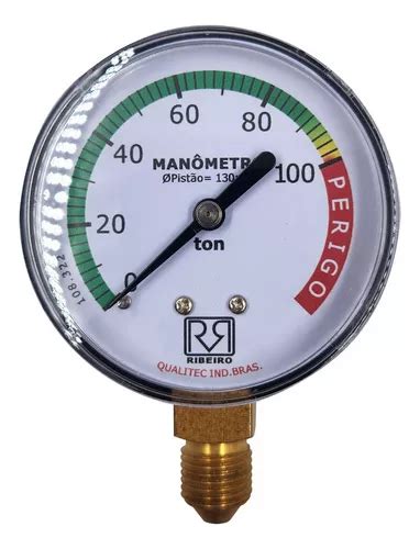 Manômetro Prensa 100 Ton Rosca 1 4 Ribeiro MercadoLivre