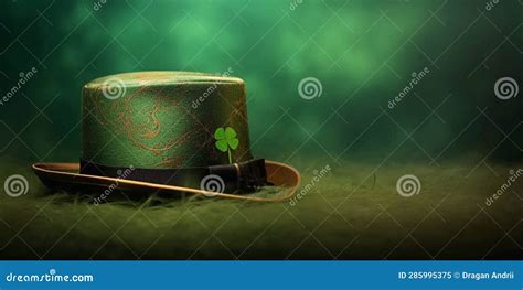 St. Patrick S Day. Green Hat with Four-Leaf Clover Stock Illustration ...