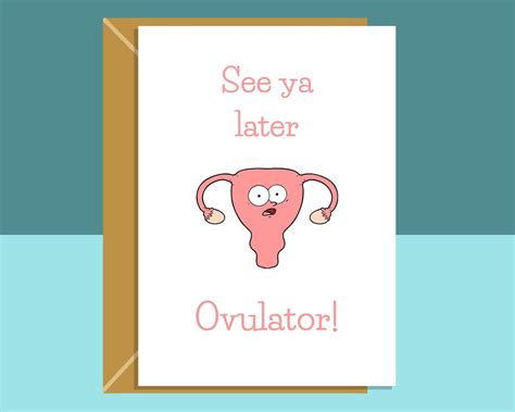 Funny Hysterectomy Card See Ya Later Ovulator Get Well Soon Card For